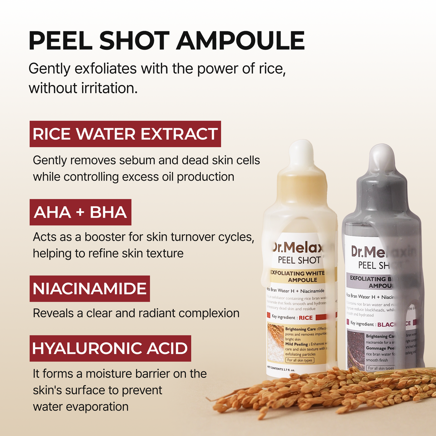 Peel Shot Glow Rice Line dead skin and pigmentation remover