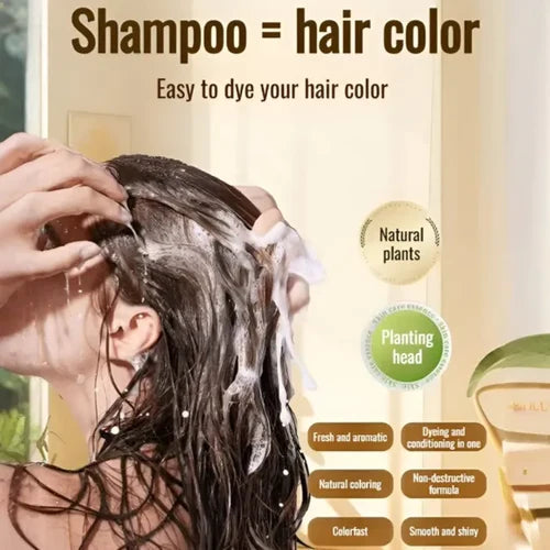 Japanese Long Lasting Natural Hair Dye Shampoo ( Buy 1 Get 1 Free )