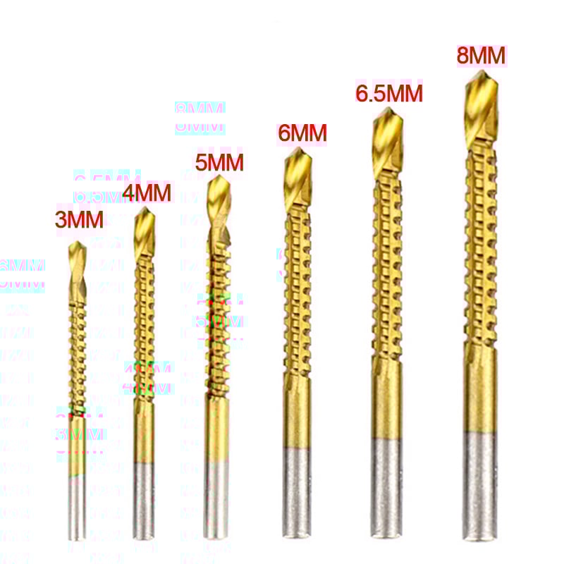 Cutter drill bits set (set of 6)