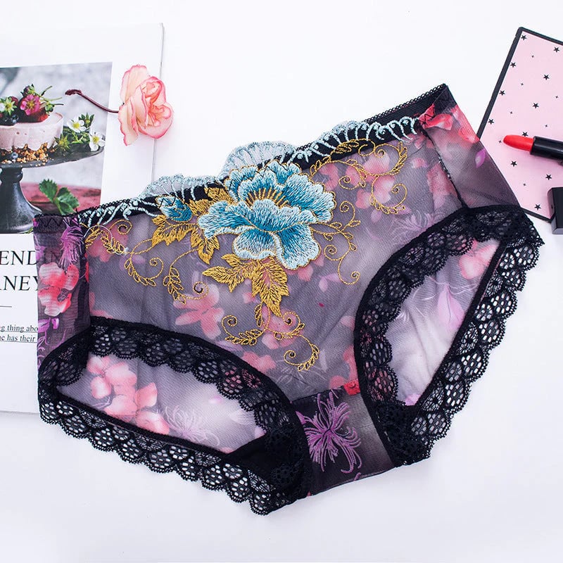 Antibacterial cotton panty with lace embroidery (Pack of 7)