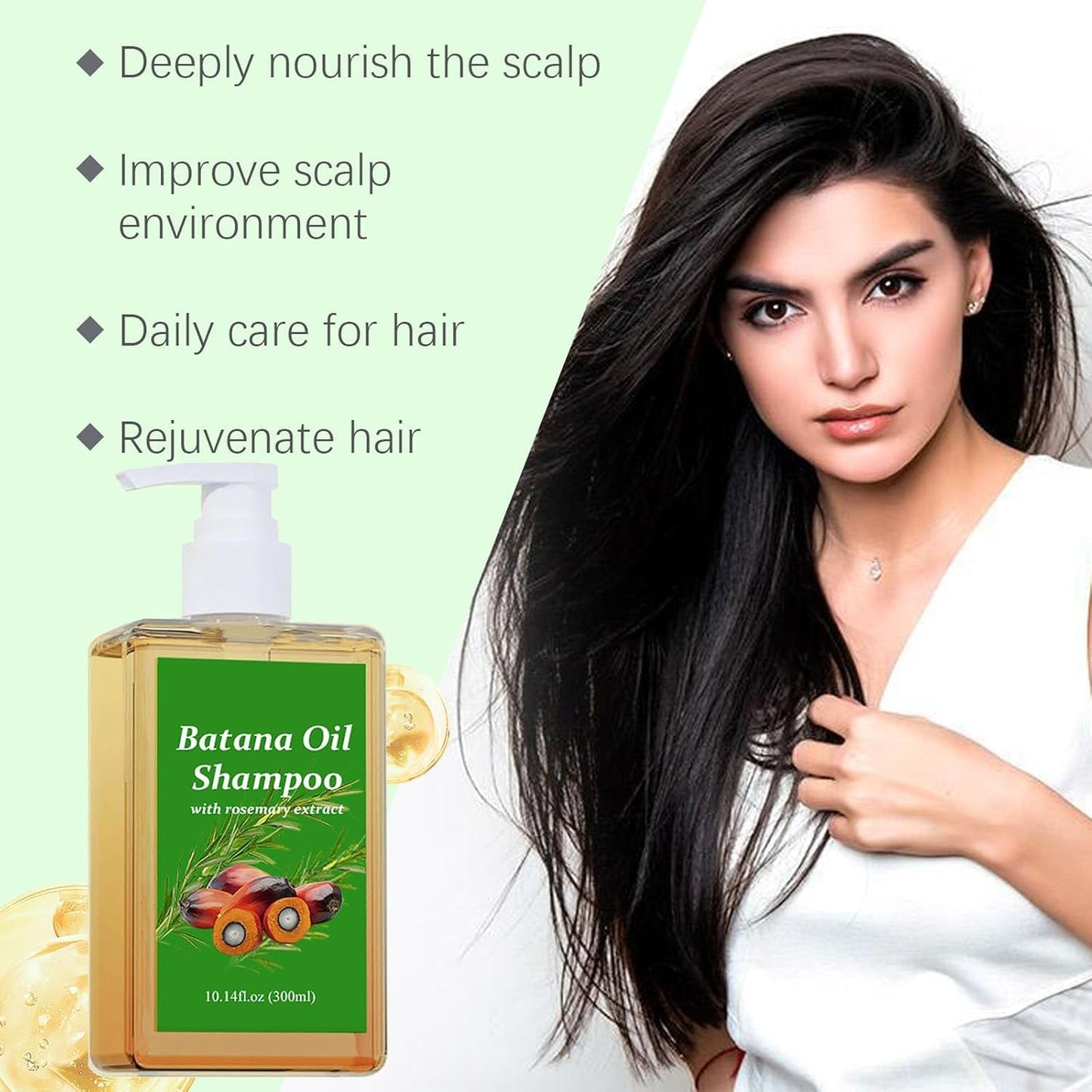 Batana Oil Shampoo for Hair Growth with Rosemary Extract 🌱✨ (100% Pure & Natural) - Buy 1 Get 1 Free