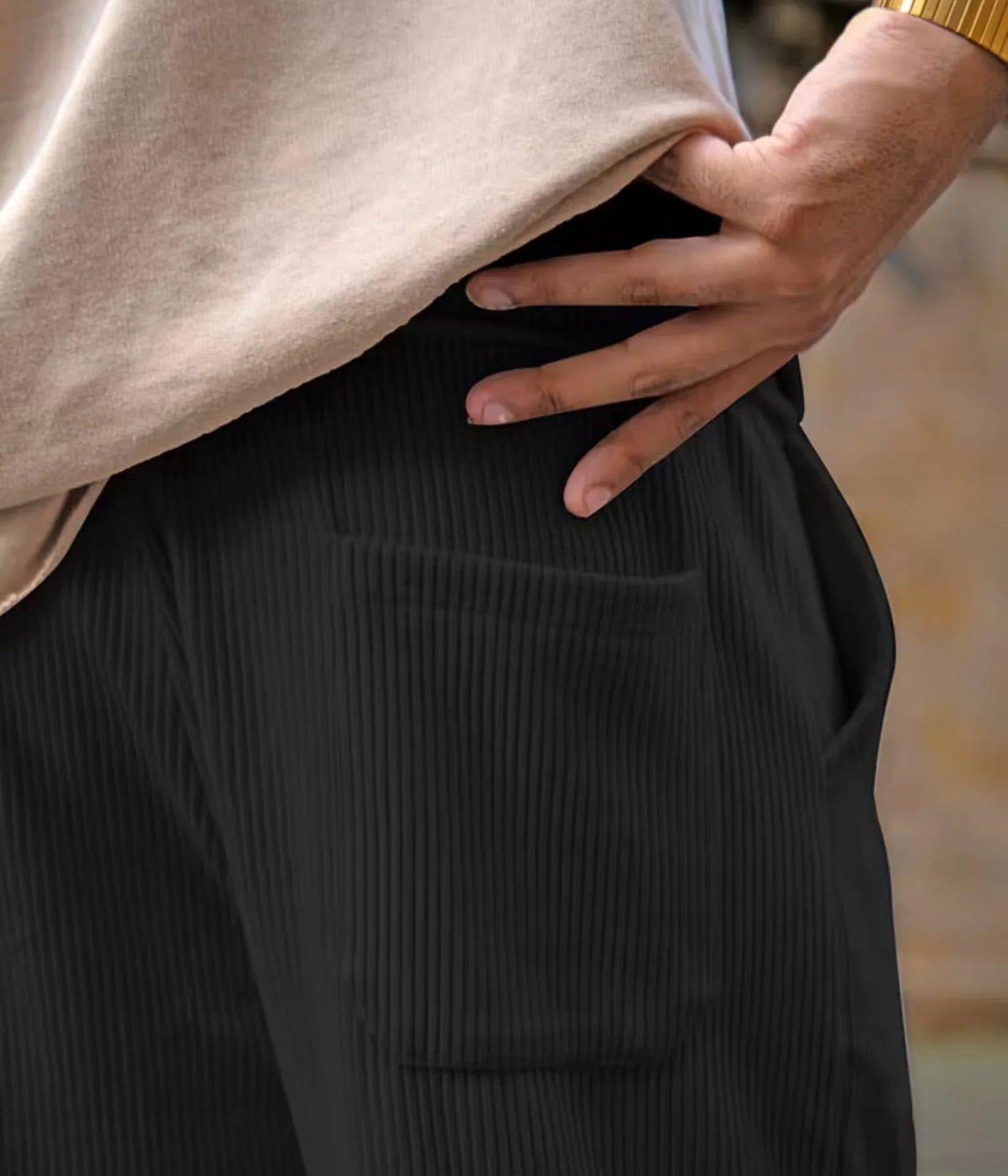 Combo of 2 Cuadray Fabric Stylish Pants | Perfect Blend of Comfort & Style - Black & Grey (Buy 1 Get 1 Free)