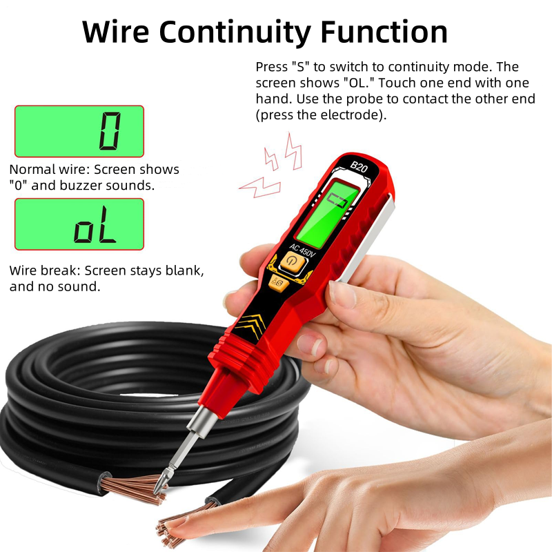 Non-Contact Voltage Tester with LCD Display (Buy 1 get 1 free)