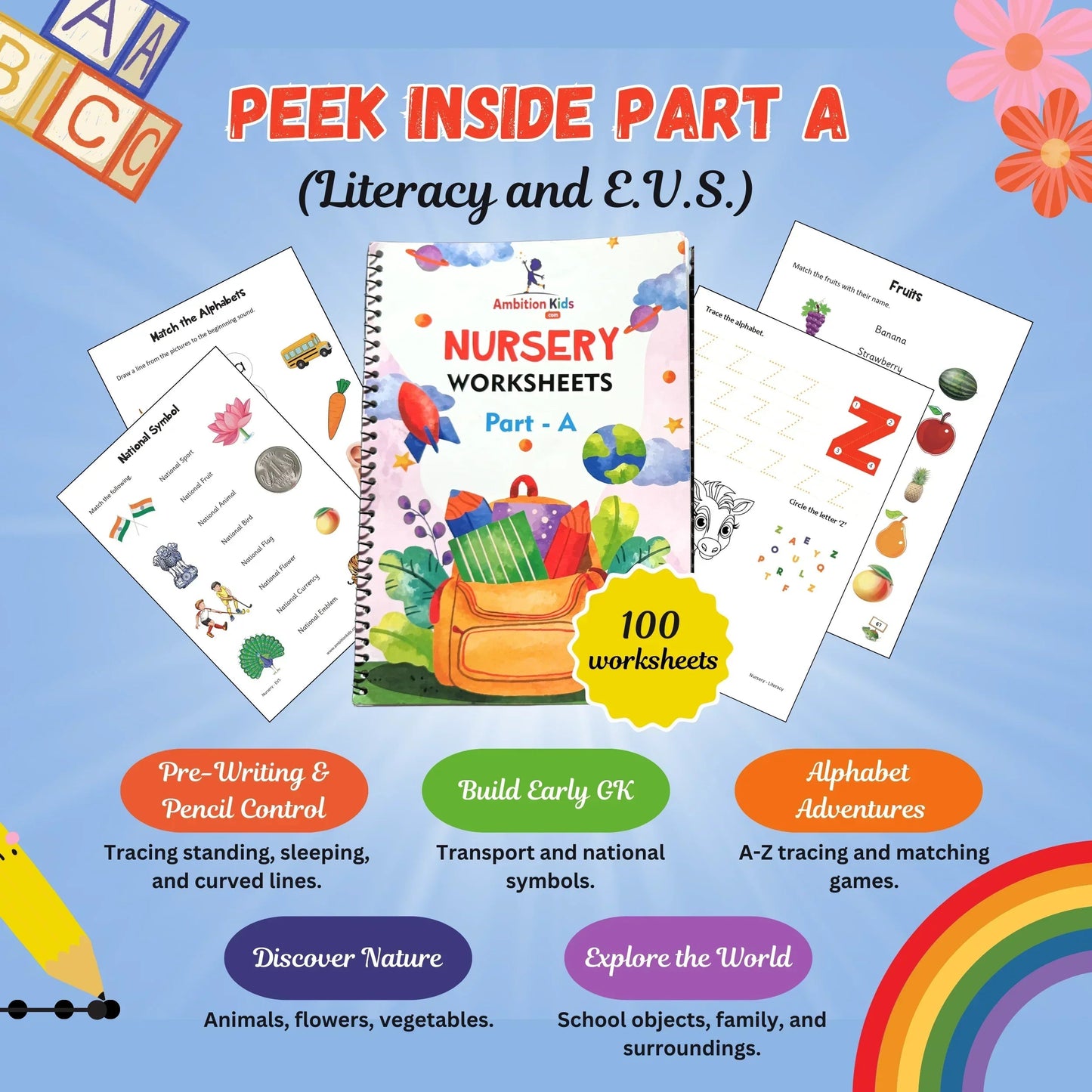 Preschool Kids Worksheets in Hard Copy Format