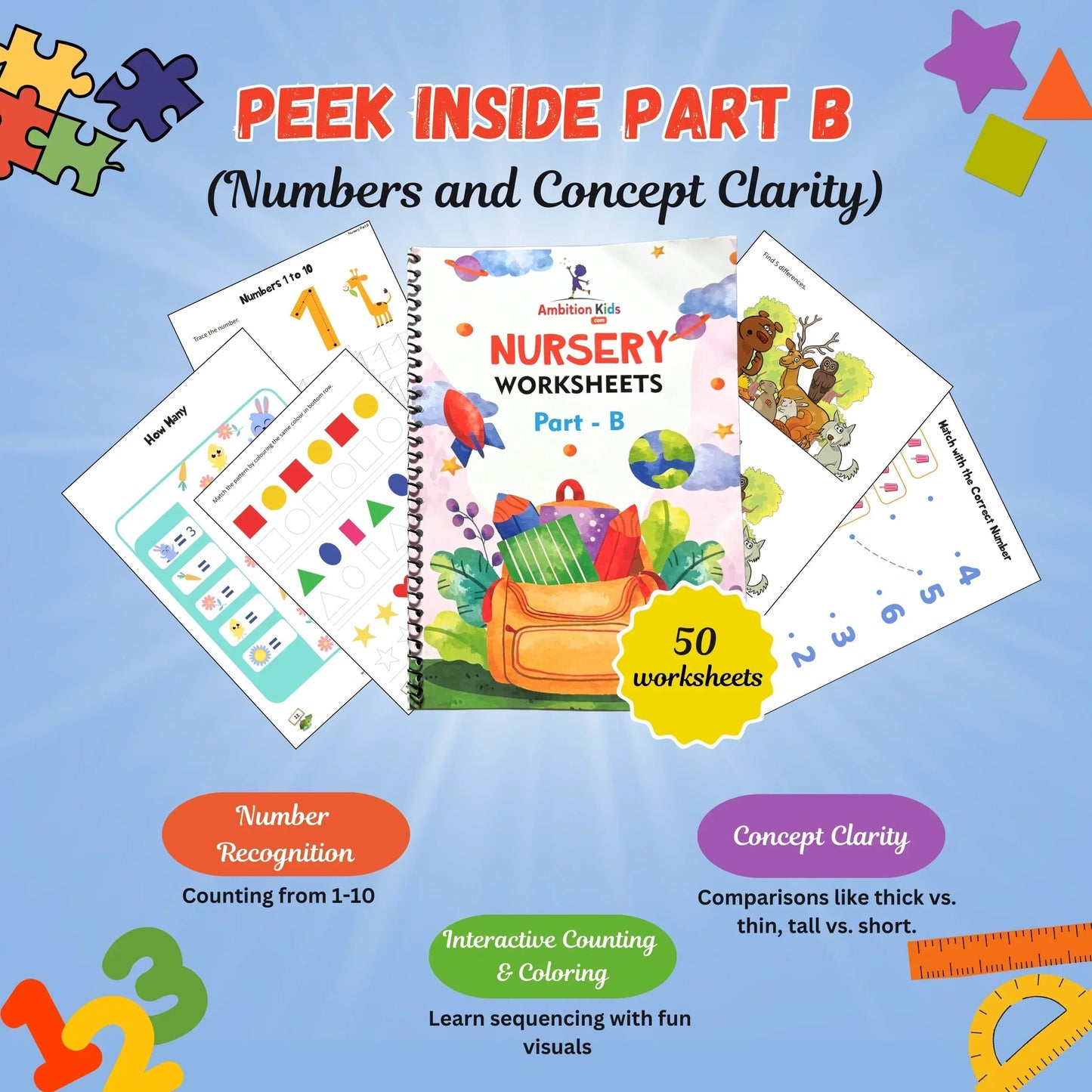 Preschool Kids Worksheets in Hard Copy Format