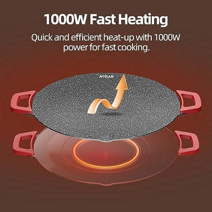 Indoor Grills Electric Smokeless – Nonstick Electric Griddle for Indoor Use, Compact & Versatile Cooking for Steaks, Pancakes, and BBQ