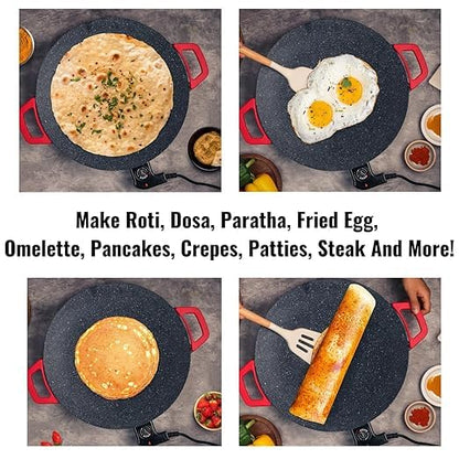 Indoor Grills Electric Smokeless – Nonstick Electric Griddle for Indoor Use, Compact & Versatile Cooking for Steaks, Pancakes, and BBQ