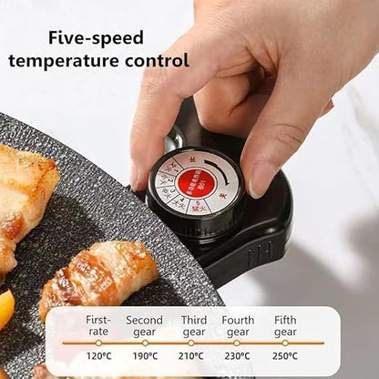 Indoor Grills Electric Smokeless – Nonstick Electric Griddle for Indoor Use, Compact & Versatile Cooking for Steaks, Pancakes, and BBQ