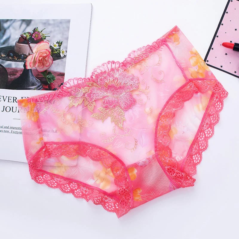 Antibacterial cotton panty with lace embroidery (Pack of 7)