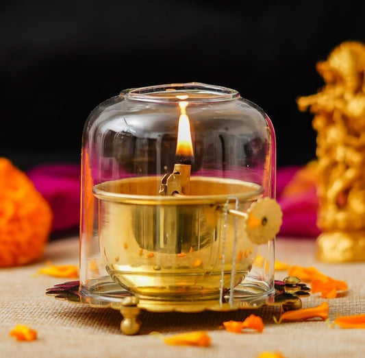 Agar Jyot Bujh Gayi… To Kripa Bhi Tham Jaayegi — Premium Brass Akhand Diya