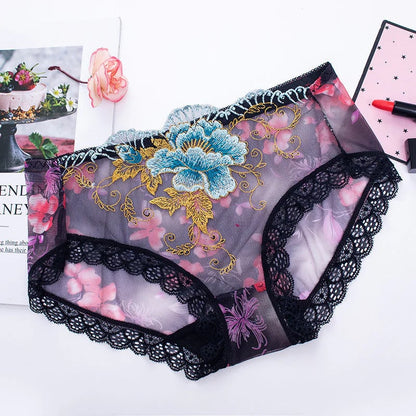 Antibacterial cotton panty with lace embroidery (Pack of 7)