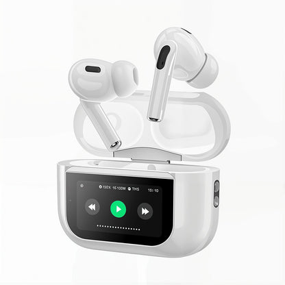 Smart touch wireless earbuds with smart screen