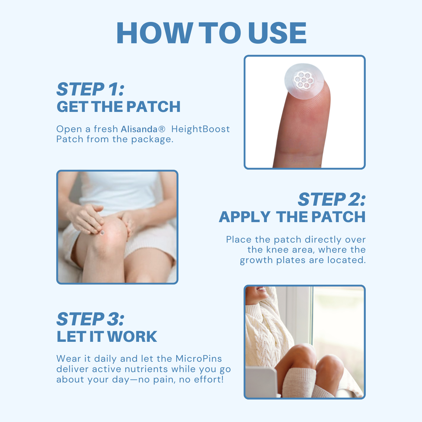 HeightBoost MicroPin Growth & Stretch Patch