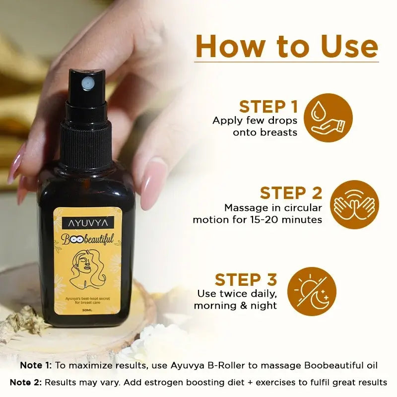 Ayuvya boobeautiful oil (formulated ghee + madhuparni + 10 other herbs) [Buy 1 Get 2 Free]