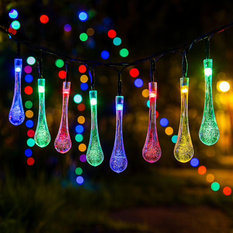 Solar-powered drop lights with 8 modes & color magic (buy 1 get 1 free)