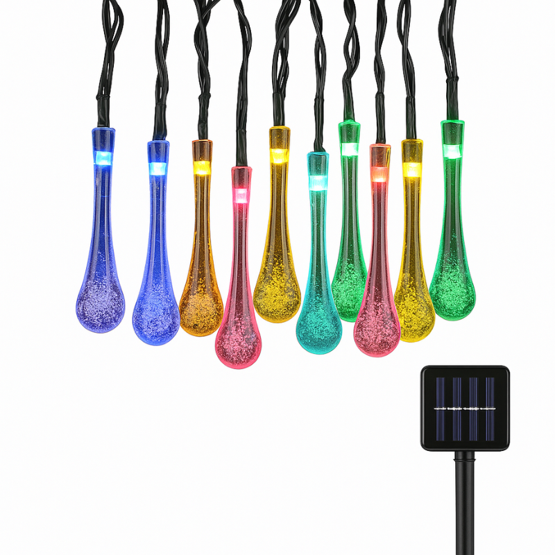 Solar-powered drop lights with 8 modes & color magic (buy 1 get 1 free)