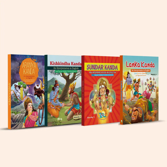 Sundar Kanda, Kishkindha Kanda, Aranya Kanda & Lanka Kanda Spiritual Books Combo Set of 4 | Interpretation Book Devotional & Religious Prayer Book (In English Language)