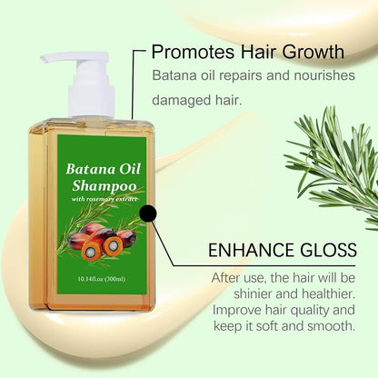 Batana Oil Shampoo for Hair Growth with Rosemary Extract 🌱✨ (100% Pure & Natural) - Buy 1 Get 1 Free