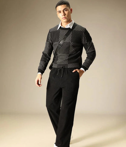 Combo of 2 Cuadray Fabric Stylish Pants | Perfect Blend of Comfort & Style - Black & Grey (Buy 1 Get 1 Free)