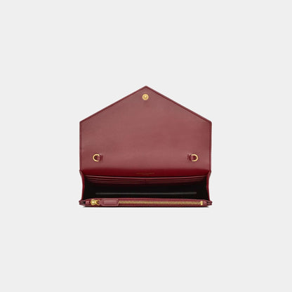 YL- Envelope Chain Wallet in Lambskin